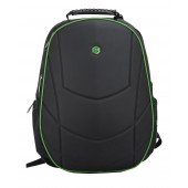 BESTLIFE Assailant Gaming Rucksack für Laptop bis 17 Zoll USB schwarz/grün