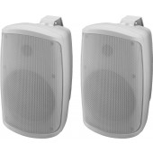 MONACOR WALL-06SET/WS Aktives 2-Wege-Stereo-Lautsprecherboxen-System, 2 x 30 W,
