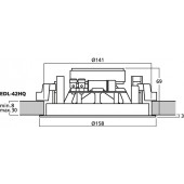 MONACOR EDL-42HQ Hi-Fi-Wand- und -Deckenlautsprecher, 15 W, 100 V, 8 Ohm