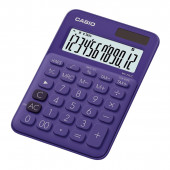 Casio MS 20 UC PL - anzeigender Tischrechner 12st. LCD - Solar/Batterie - Steuer - violett
