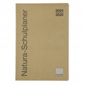 TimeTEX Natura-Schulplaner 2024/2025 A4 naturbel. Karton-Cover, 2 Lesezeichen