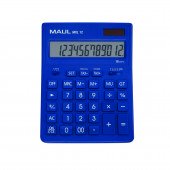 MAUL Tischrechner MXL 12 / 12 stellige LCD-Anzeige / Solar- und Batteriebetrieb / Blau