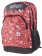 BestLife Schulrucksack für Laptop und Tablet bis 15,6 Zoll Smartphonefach Blumen rot / schwarz