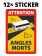 Angles Morts - Toter Winkel - Schild sk A5 12 Stück, ablösbares Hinweisschild für Bus und Wohnmobil