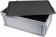 Aufbewahrungsbox mit Deckel für 45 Grafikrechner 600mm x 400mm x 220mm, Kunststoff, grau, stapelbar