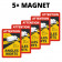 Angles Morts - Toter Winkel - Schild magnetisch A5 5 Stück, Hinweisschild für LKW/Sattelzug