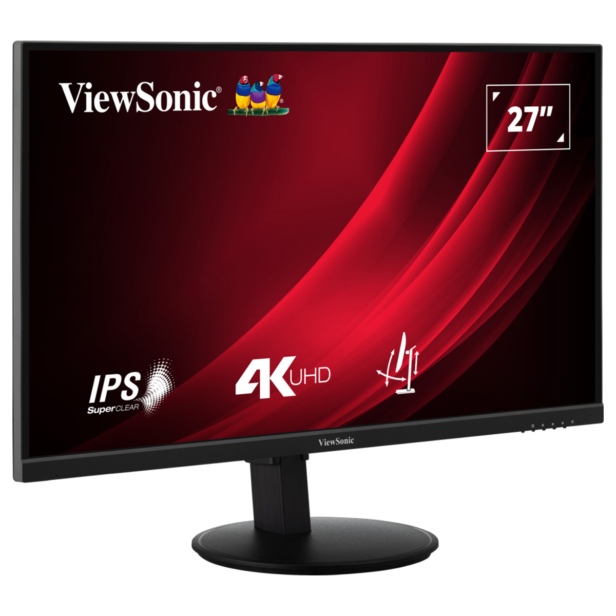 ViewSonic VG2708-4K 27'' (69 cm) 4K UHD-Monitor mit HDR 10, Dual-HDMI und DisplayPort