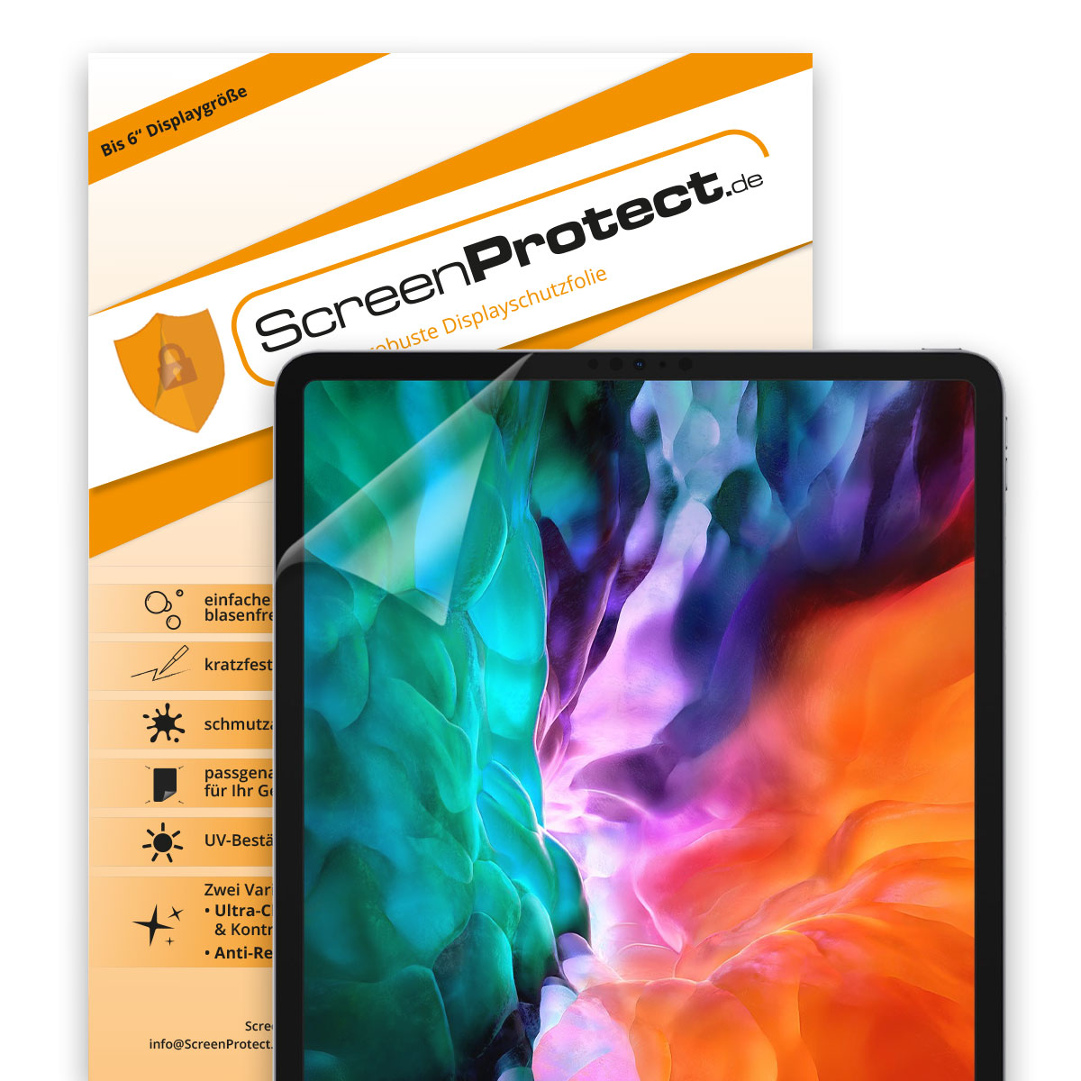 ScreenProtect für Apple iPad Mini 8,3 Zoll in UltraClear oder AntiReflex (Folie+Microfasertuch)