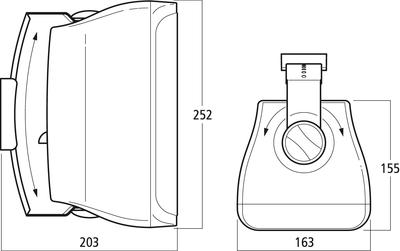 MONACOR WALL-05T/WS 2-Wege-ELA-Lautsprecherboxen-Paar, weiß