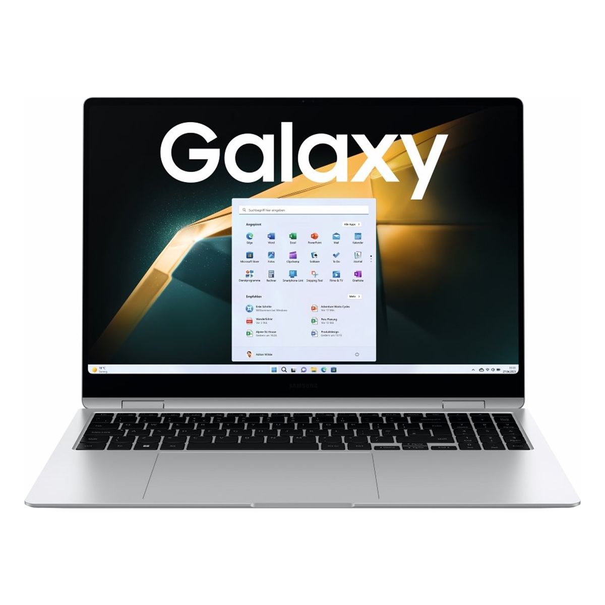 Samsung Galaxy Book4 360 15.6'' (39,6cm), Core i5 120U, Win 11 Pro, 256 GB NVMe SSD, 16 GB RAM, Silver