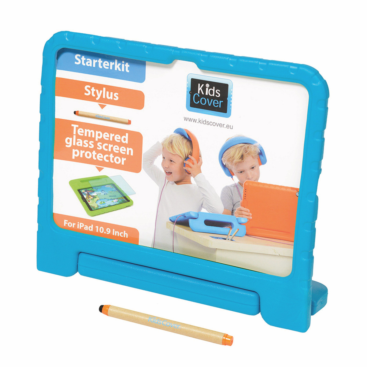 PARAPROJECT® KidsCover für iPad 10.9'' der 10. Generation, Schutzhülle in blau, inkl. Stylus