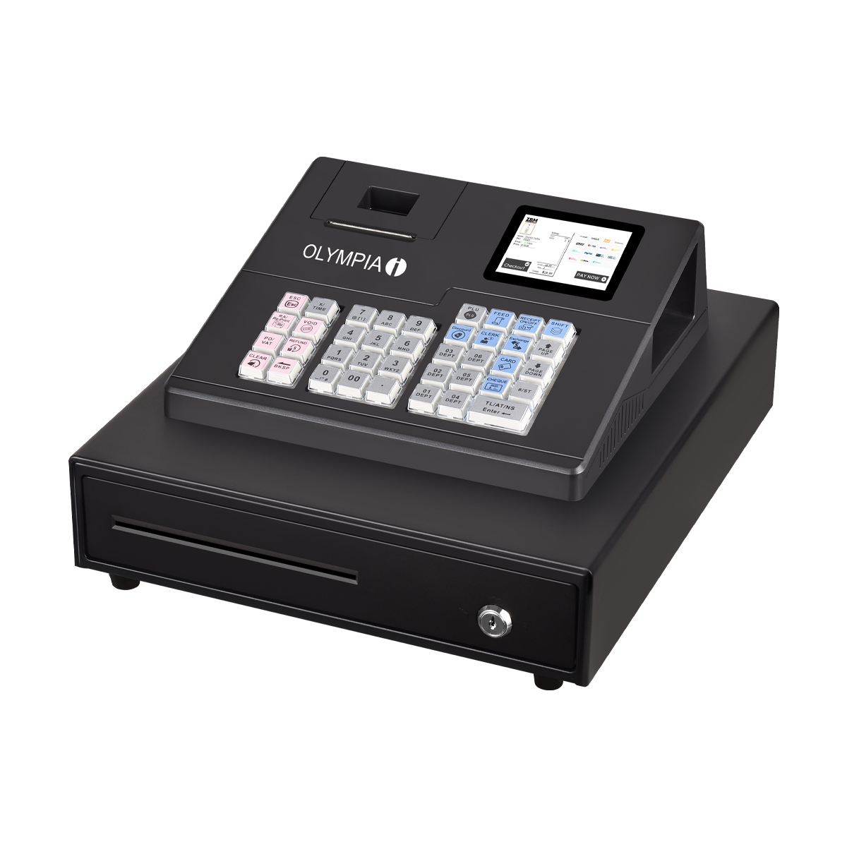 Olympia K 100 Registrierkasse ohne TSE-Lizenz I Android 11 I 8 Bediener I 4,3'' Display 