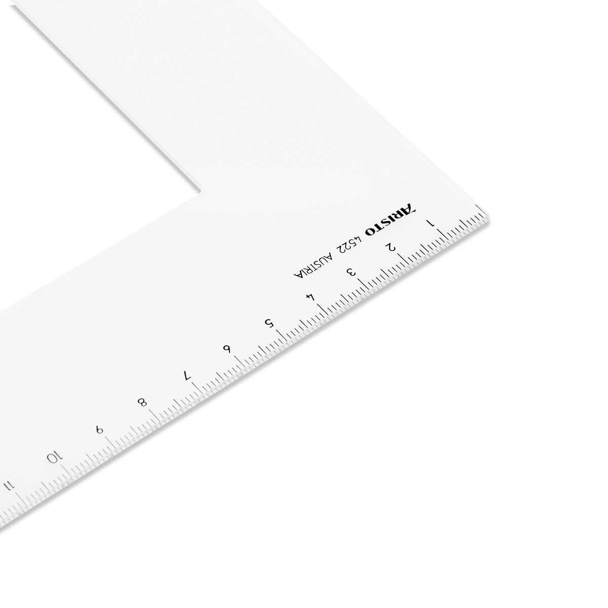 Aristo Dreieck 45 Grad mit Facette Hypotenuse 31,1 cm, Teilung 22 cm 