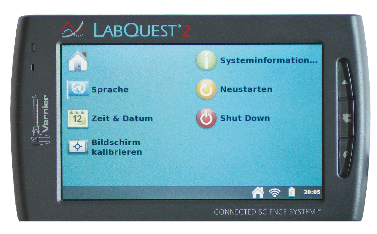 Vernier LabQuest 2 Interface System (LABQ2) Datenlogger mit Color-Display/200MB Speicher/ 3xBTA/2xBTD/microSD-Card-Slot/USB/Stylus
