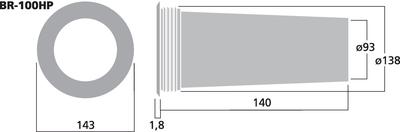 MONACOR BR-100HP Bassreflexrohr SV=69,4 cm2