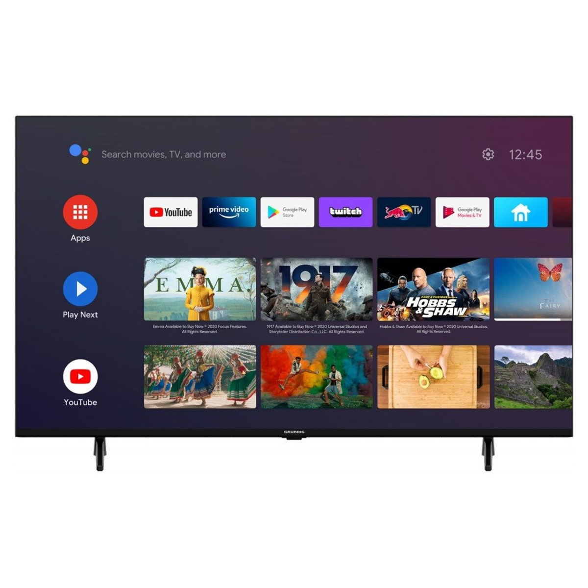 Grundig 43'' (109cm) VCE 223 Smart 4K LED TV, HDR-Bildoptimierung, Android-System, Dolby Digital