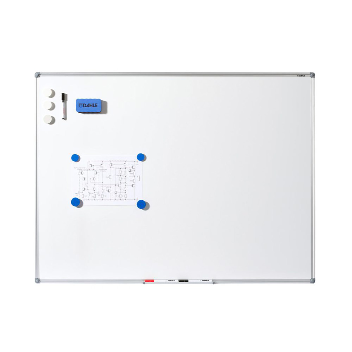 Dahle Basic Board 45 x 60 cm weiß lackiert, im Alu-Rahmen 