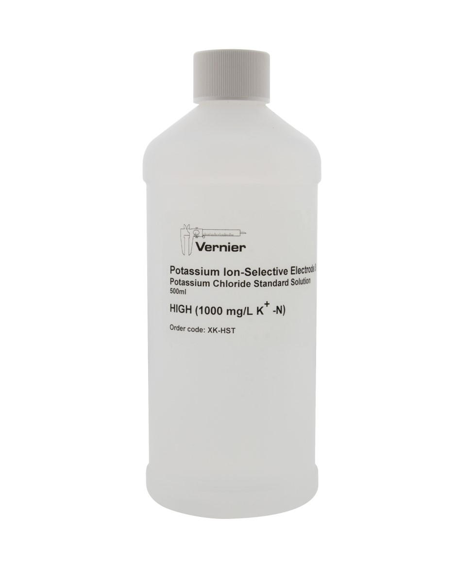 Vernier Kalibrierungslösung 1000 mg/l High Standard 500ml Flasche (K-HST) Kalibrierung unserer Kaliumionen-selektiven Elektr