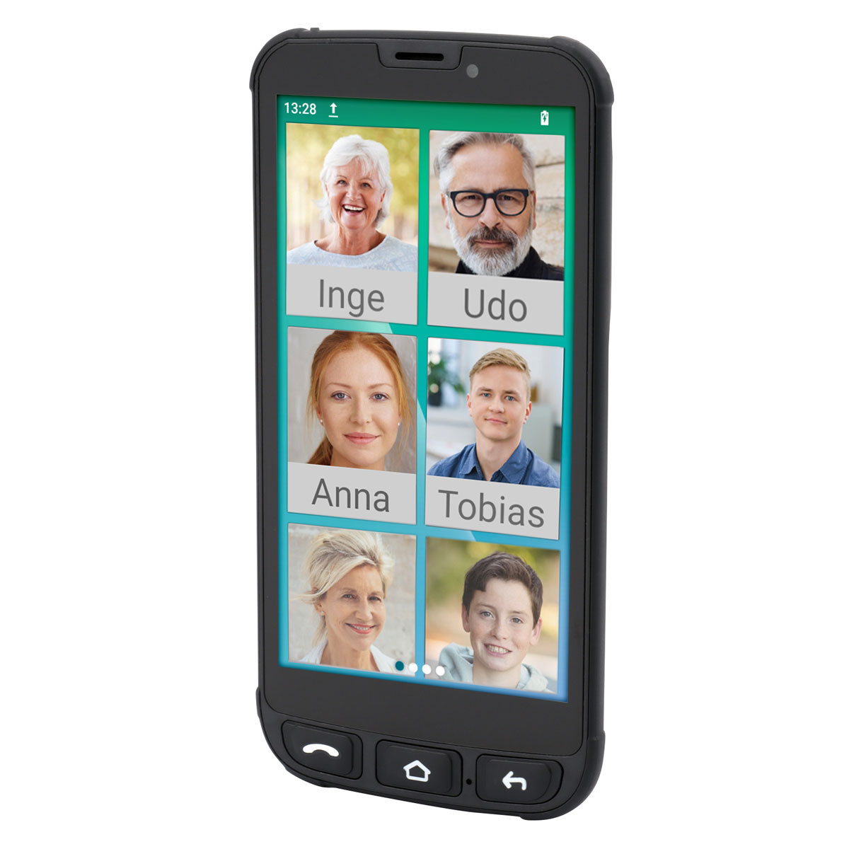 Olympia NEO mini Smartphone 4G/LTE schwarz - große Bedienfelder, Android 13 go edition, Dual SIM