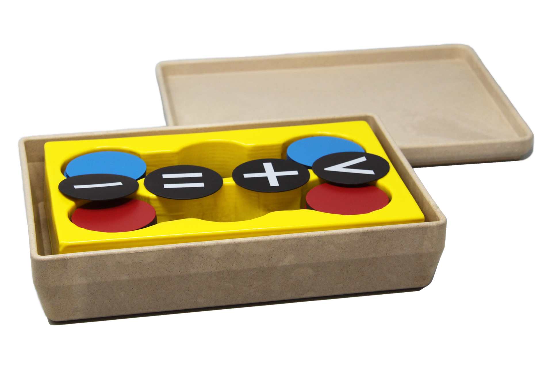 Wissner Wendeplättchensatz magnetisch aus 25 Rechenzeichen und 100 Plättchen in rot/blau 