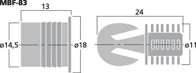 MONACOR MBF-83 LS-Rahmendübel-Set