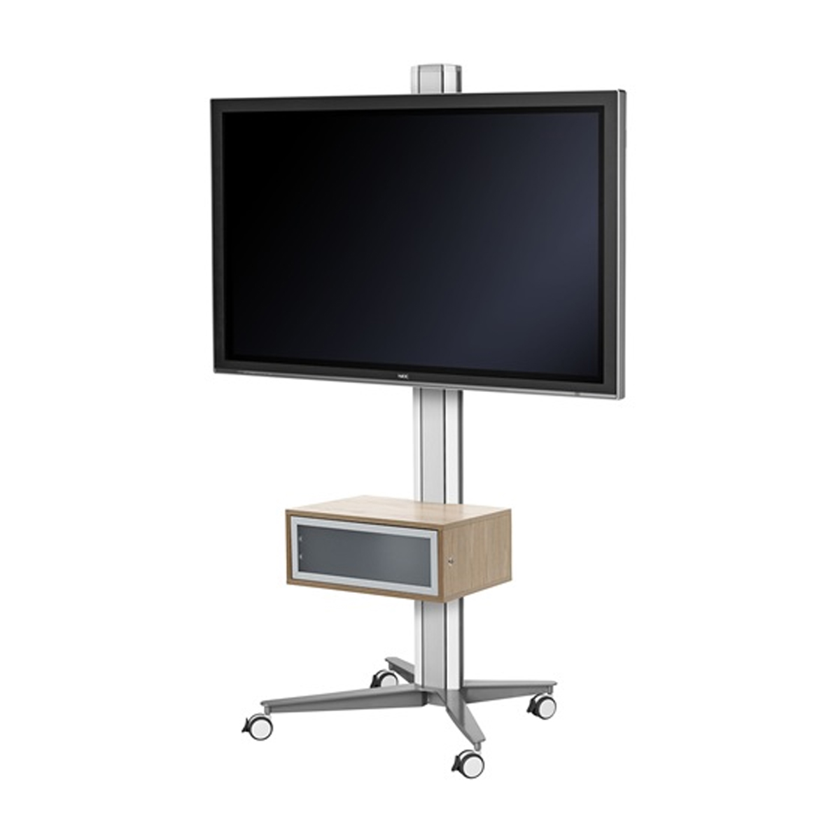 SMS Flatscreen X FH M1105 WS Fahrgestell, höhenverstellbar Rollgestell für Bildschirme bis 50 kg