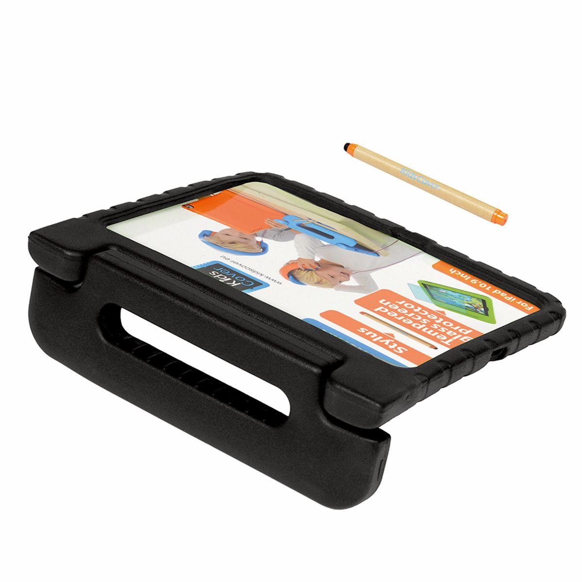PARAPROJECT® KidsCover für iPad 10.9'' der 10. Generation, Schutzhülle in schwarz, inkl. Stylus