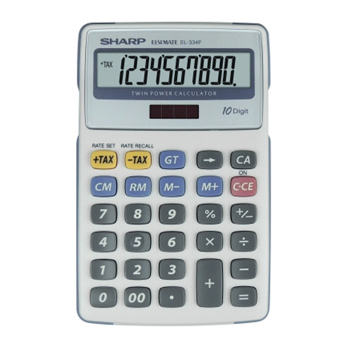 Sharp EL-334 F anzeigender Tischrechner grau 