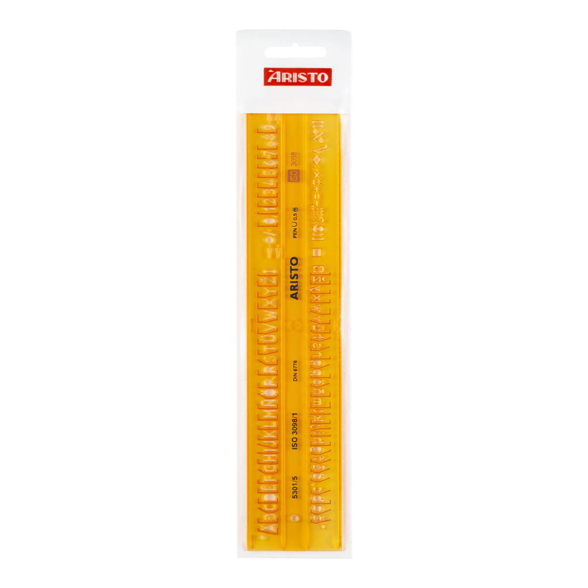 Aristo Schriftschablone gerade 5 mm ISO 3098-1/DIN 6776 H-Profil, Typ B 