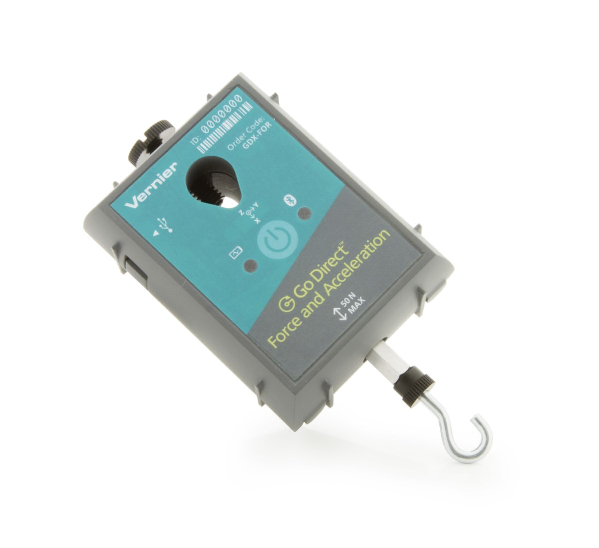 Vernier Go Direct® Kraft- & Beschleunigungssensor (GDX-FOR) Messbereich ± 50 N / ± 16 g, Wireless & USB + Akku