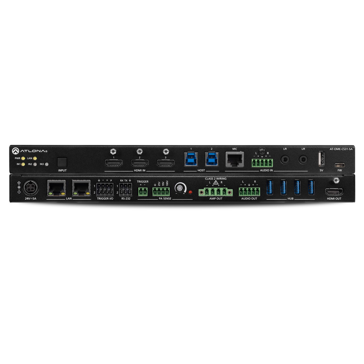 Atlona AT-OME-CS31-SA Switcher-AMP, USB-Hub, 3x1