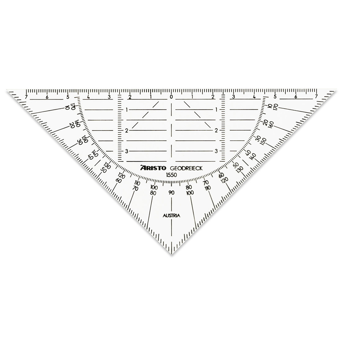 Aristo TZ-Dreieck 16 cm ohne Facette transparent, extrem biegsam 