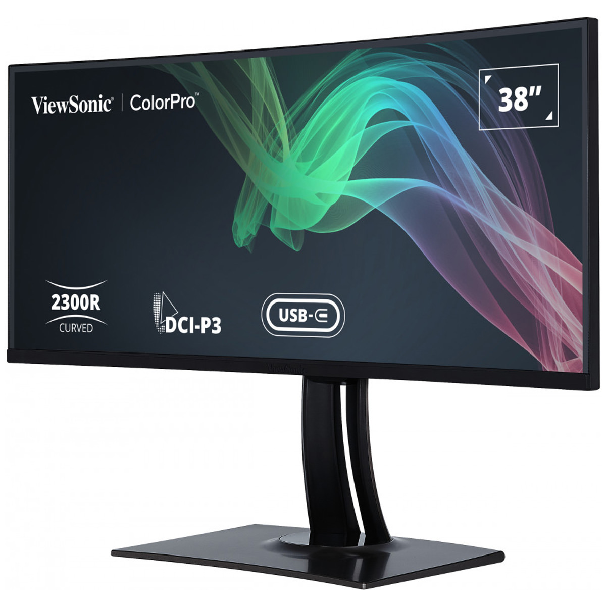 ViewSonic VP3881A 38'' (96cm) WQHD Monitor, Pantone validiert 100% sRGB Curved