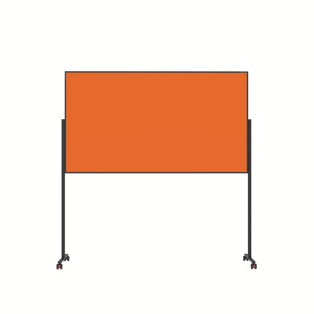Magnetoplan 1181244 Design-Moderationstafel VarioPin orange 180 x 100cm, Rahmen schwarz