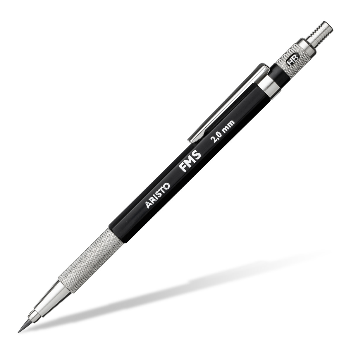 Aristo Fallminenstift FMS schwarz 2,0 mm, Minenspitzer, Metallclip 