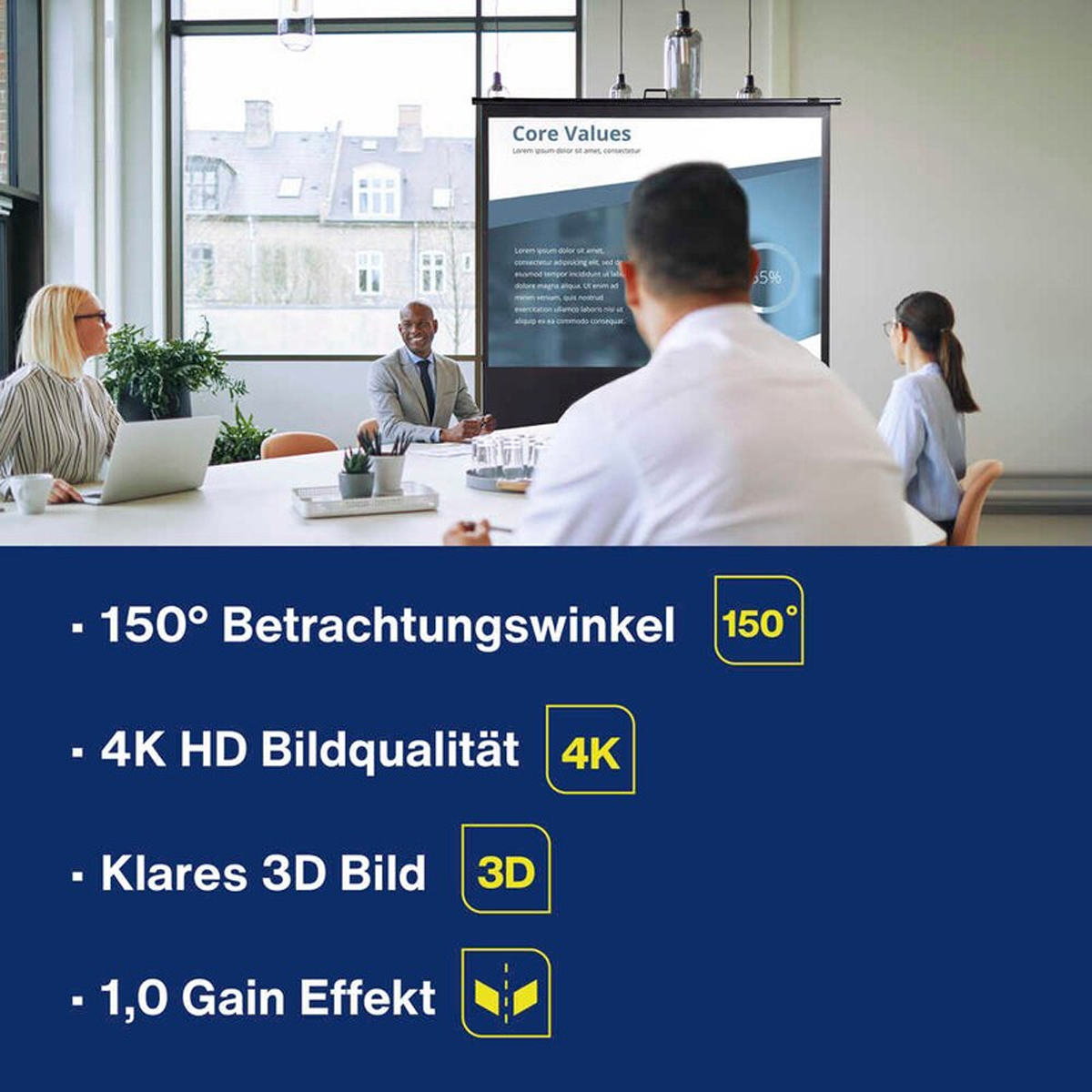 Magnetoplan mobile Pull-Up Bodenleinwand 4:3, 2000 x 1500 mm 
