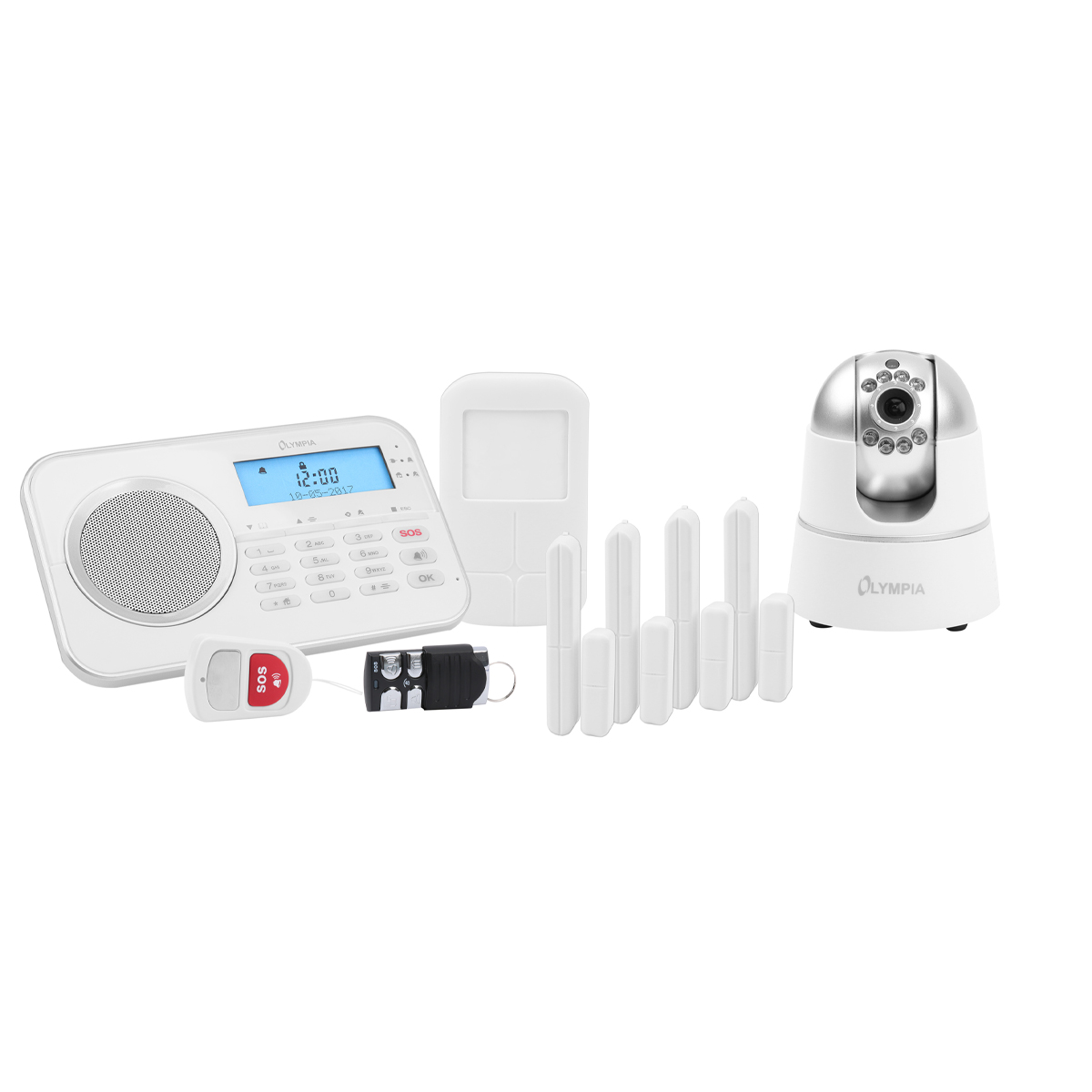 Olympia Protect 9881 I weiß I Funk-Alarmanlagen-Set 