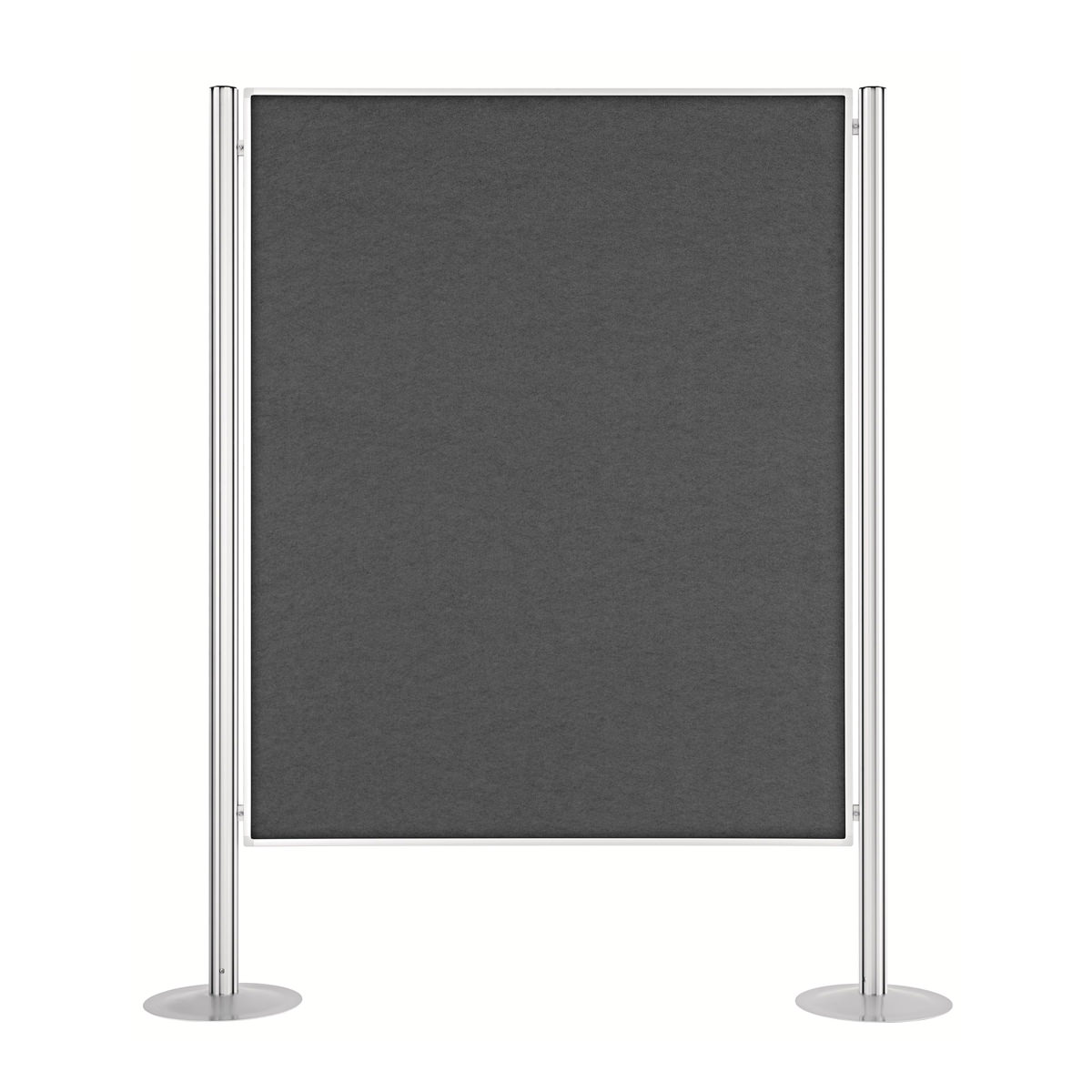 Magnetoplan 1101001 Präsentationswand stationär, 1 Tafel Filz grau