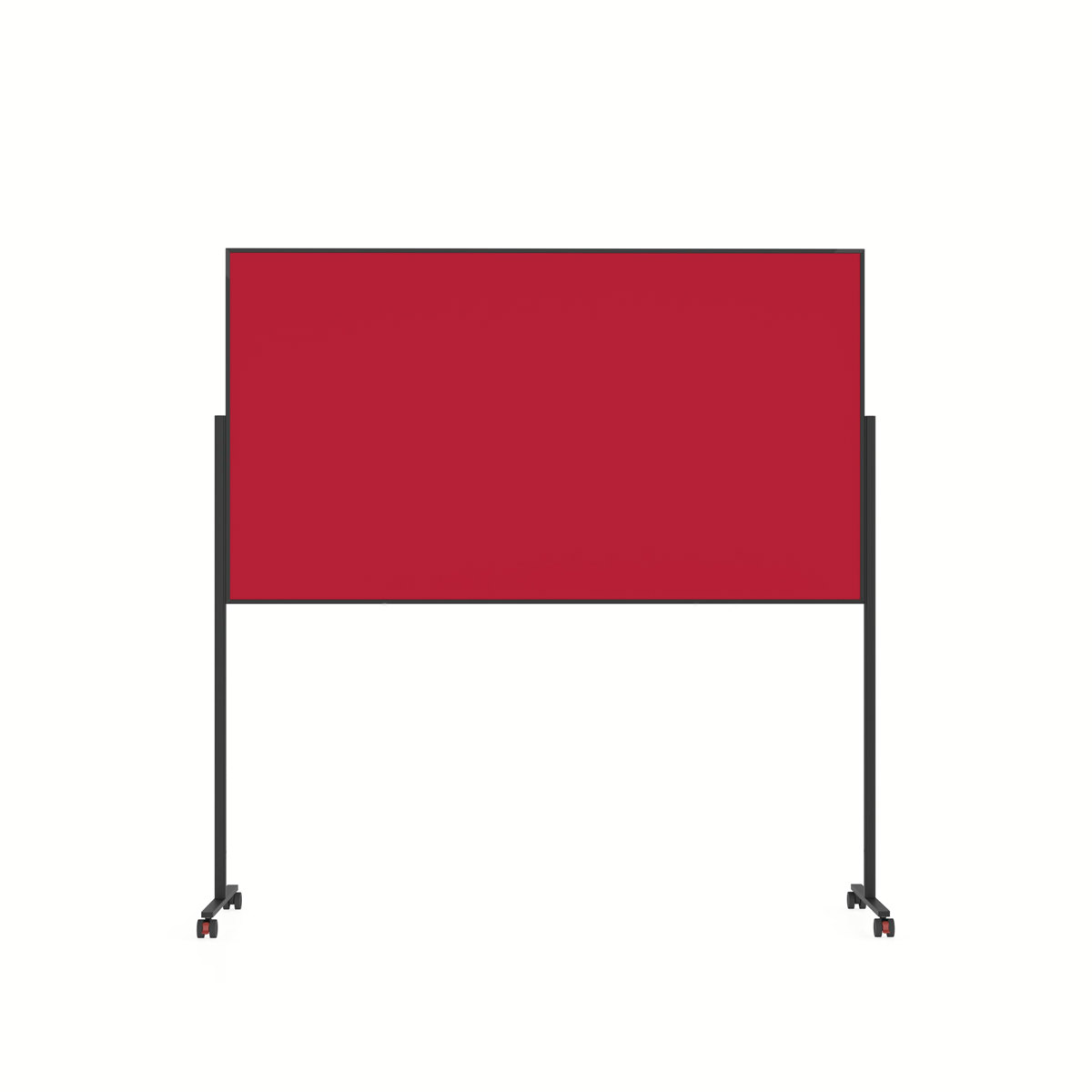 Magnetoplan 1181206 Design-Moderationstafel VarioPin rot 180 x 100cm, Rahmen schwarz