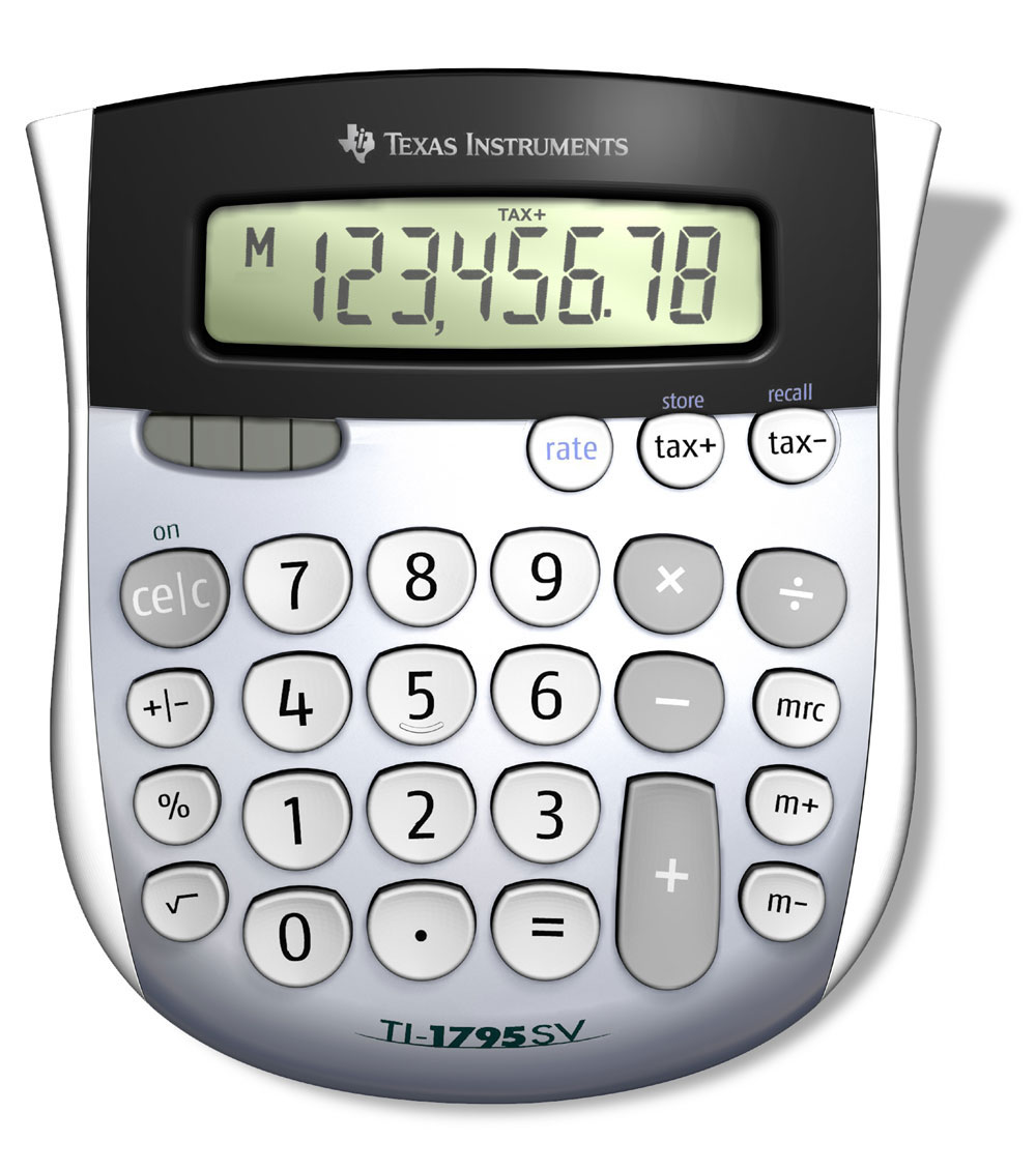 TI-1795 SV anzeigender Tischrechner Texas Instruments, TAX, Solar 