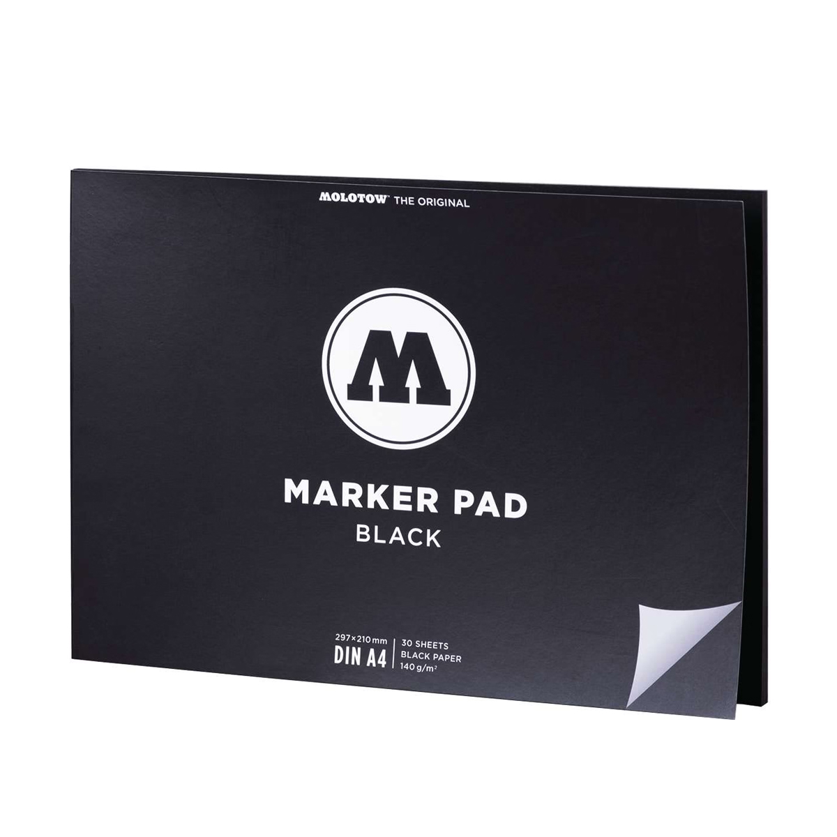 Molotow Qualitätszeichenblock DIN A4 Marker Pad black, 30 Blatt 