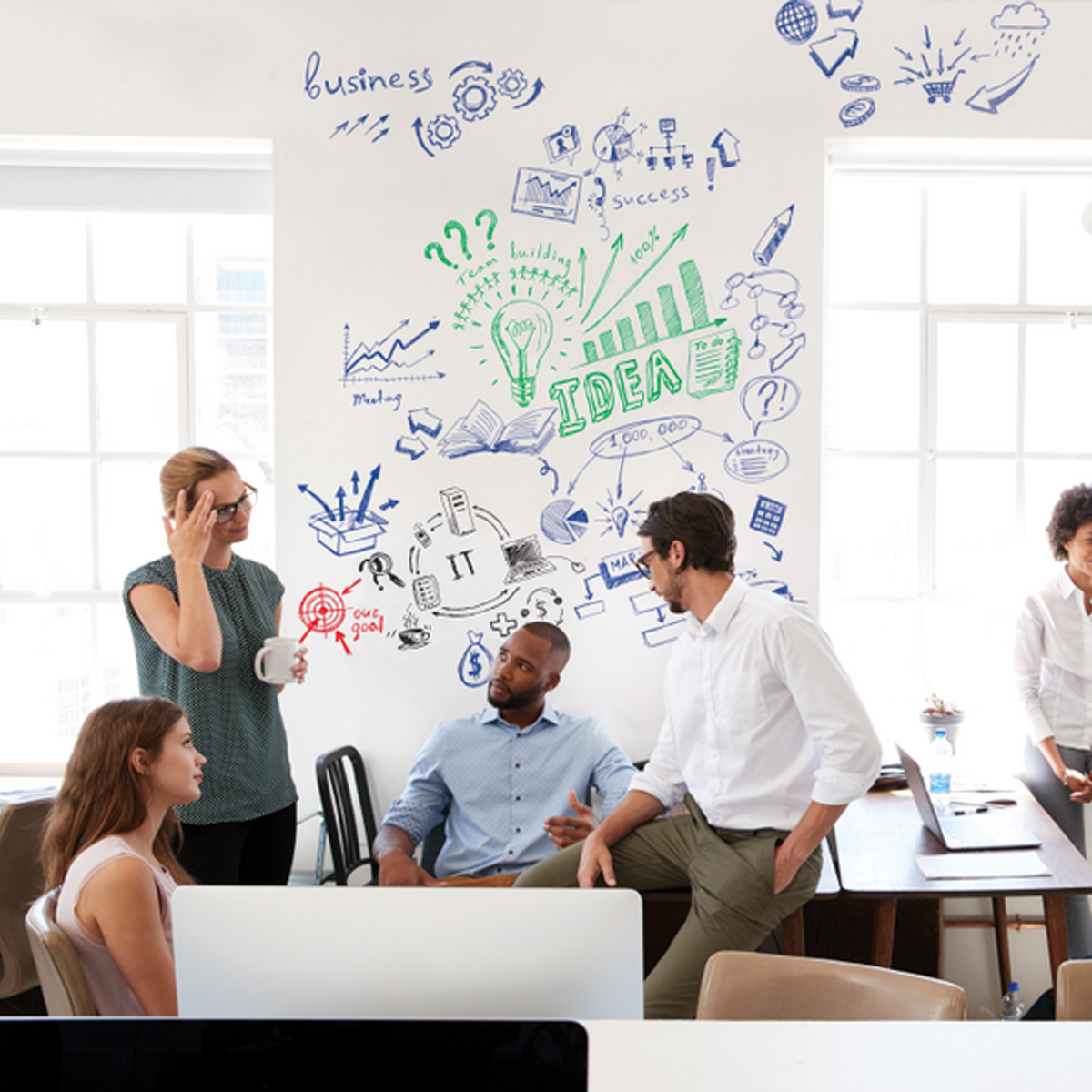 Legamaster 7-106203 Whiteboard-Folie WRAP-UP 101 × 300 cm
