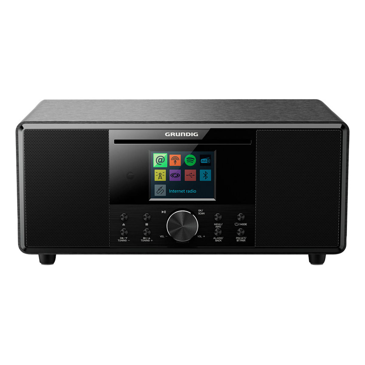Grundig DTR 7000 Premium Radio black, integrierter Subwoofer, CD-MP3-USB-Player, Wecker, Bluetooth, 32 Watt RMS