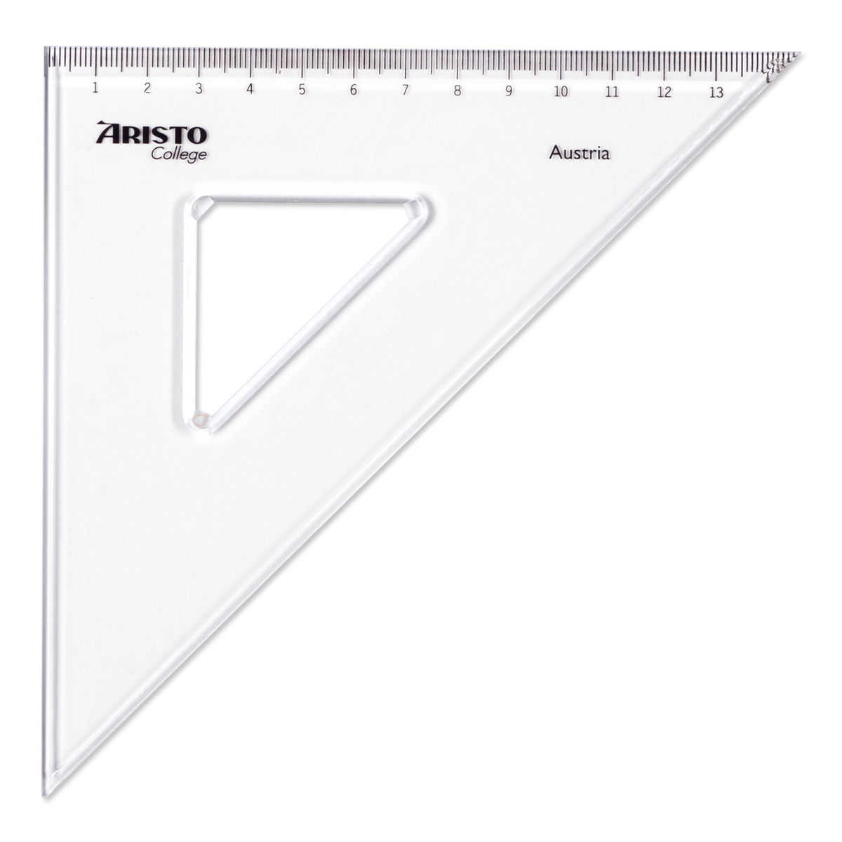 Aristo College Dreieck 45 Grad Hyp. 20 cm, transparent, Teilung 14 cm 