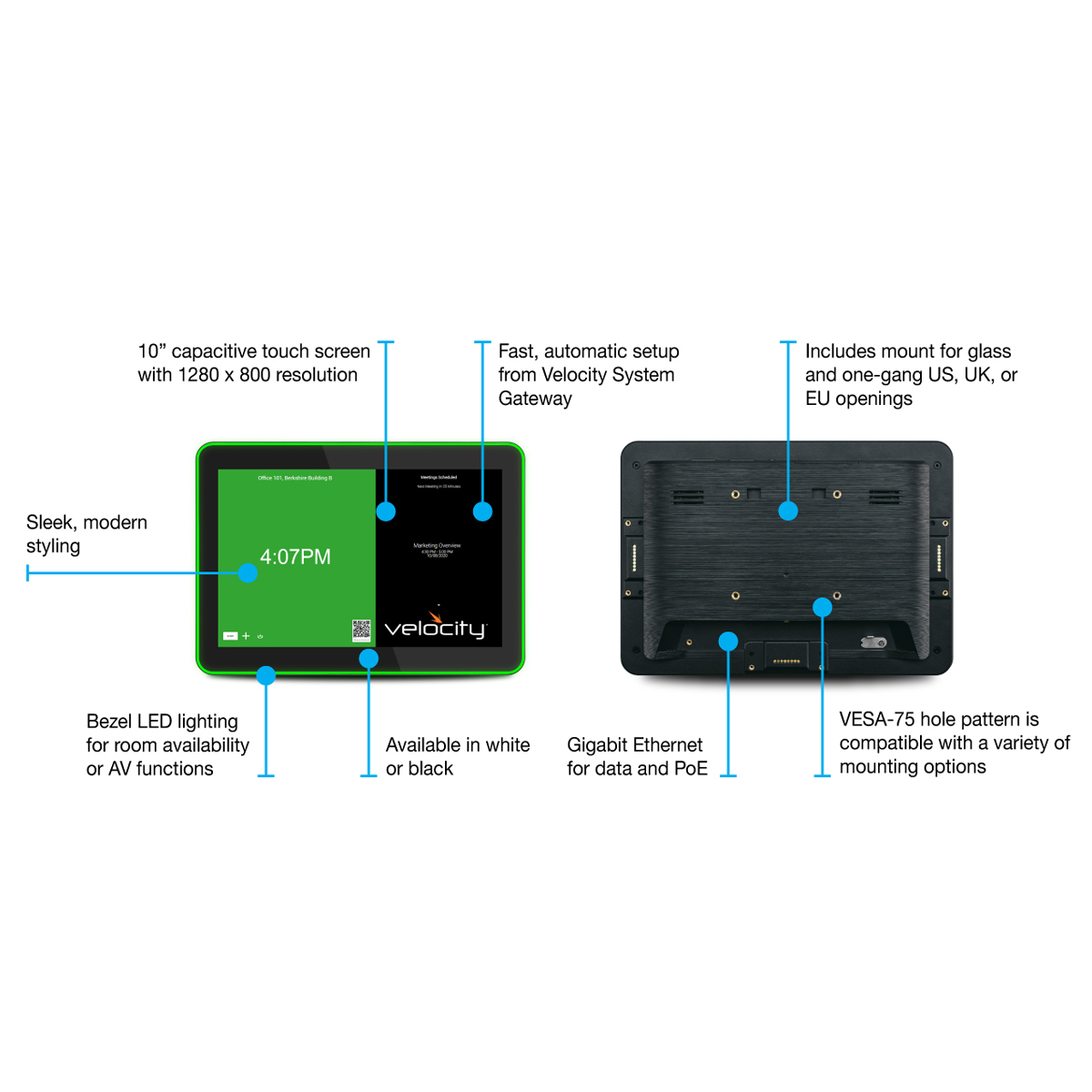 Atlona AT-VTP-1000VL-WH Velocity 10'' Touch-Panel 