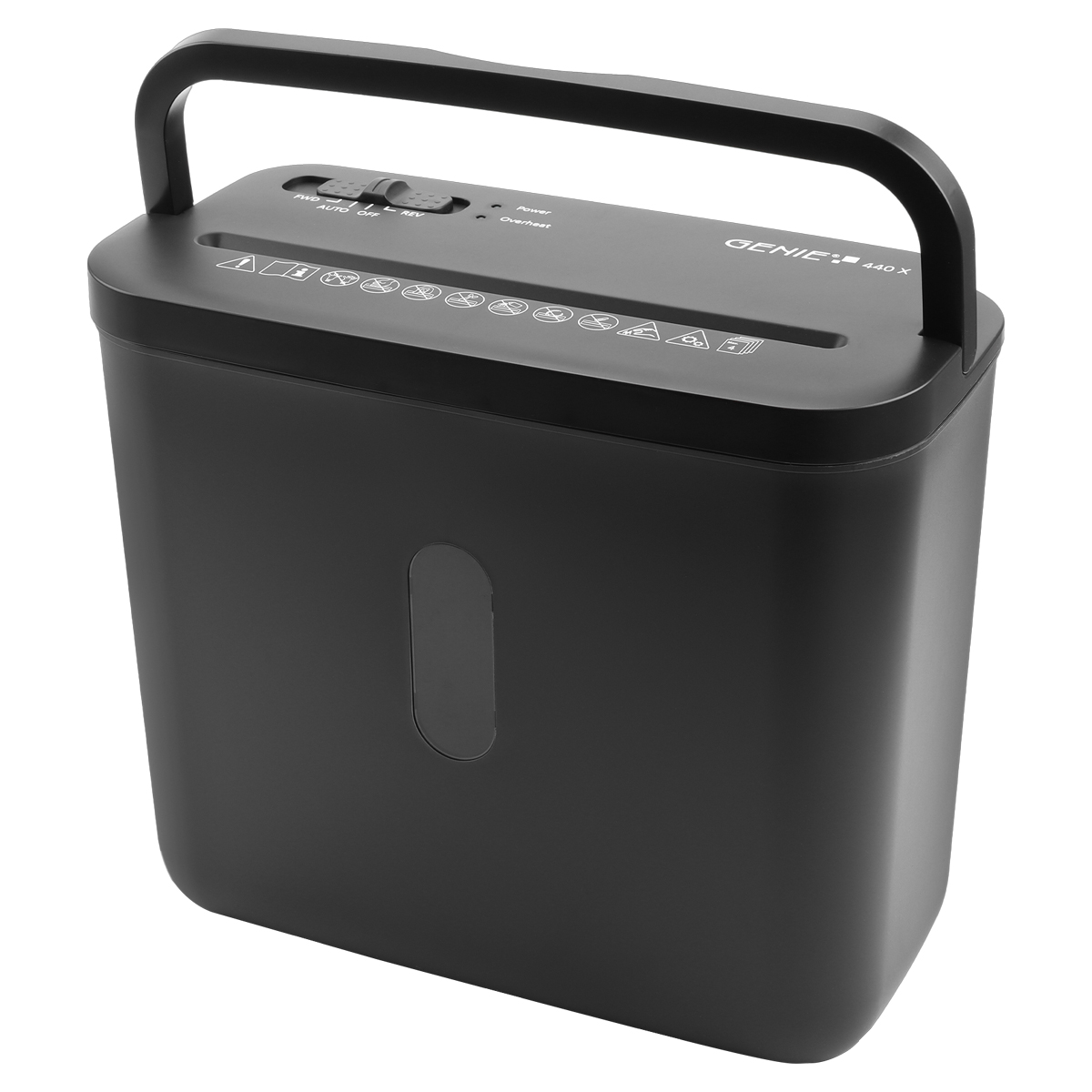 Genie 440 X Aktenvernichter in schwarz, Partikelschnitt 