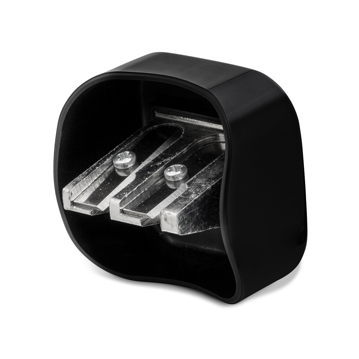 Aristo Dosenspitzer doppelt, Auffangdose transparent mit Deckel in schwarz 