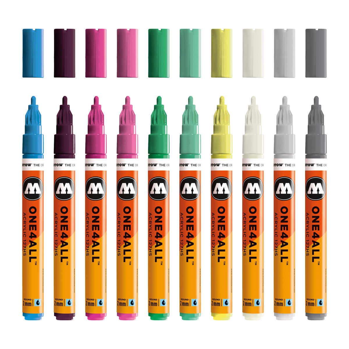 Molotow Acrylmarker ONE4ALL ACRYLIC 127HS 10er Etui, 2 mm, Basic Set 3 