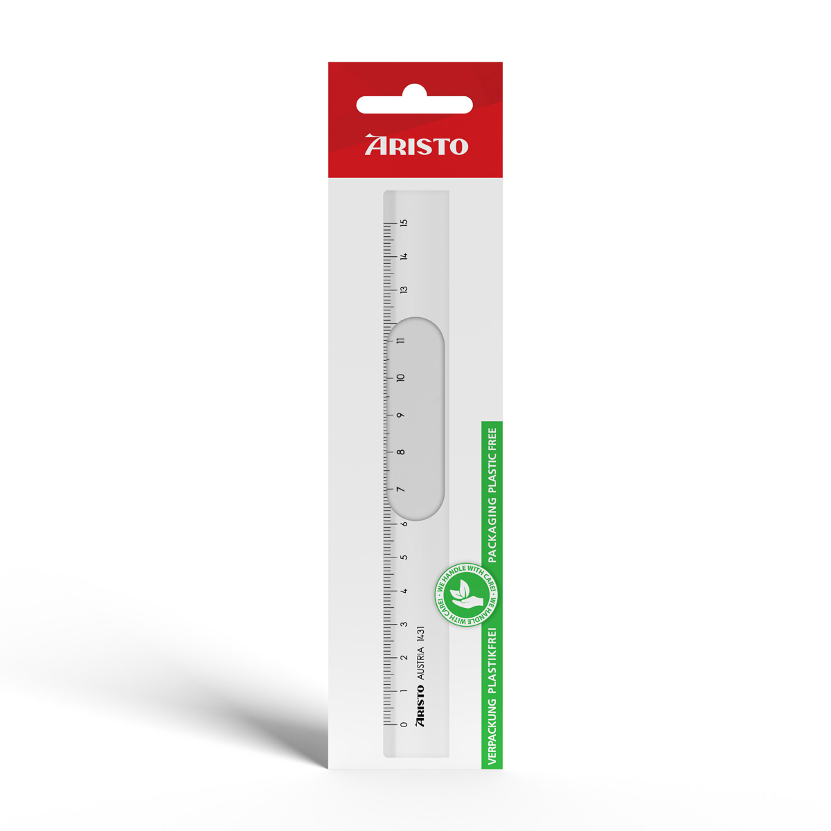 Aristo Lineal 15 cm mm-Teilung, glasklares Plexiglas 