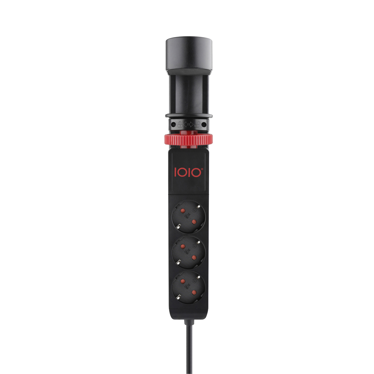 OIOI Tisch Steckdosenleiste SL300, schwarz, 3-fach, 2x USB-A, 1x USB-C 